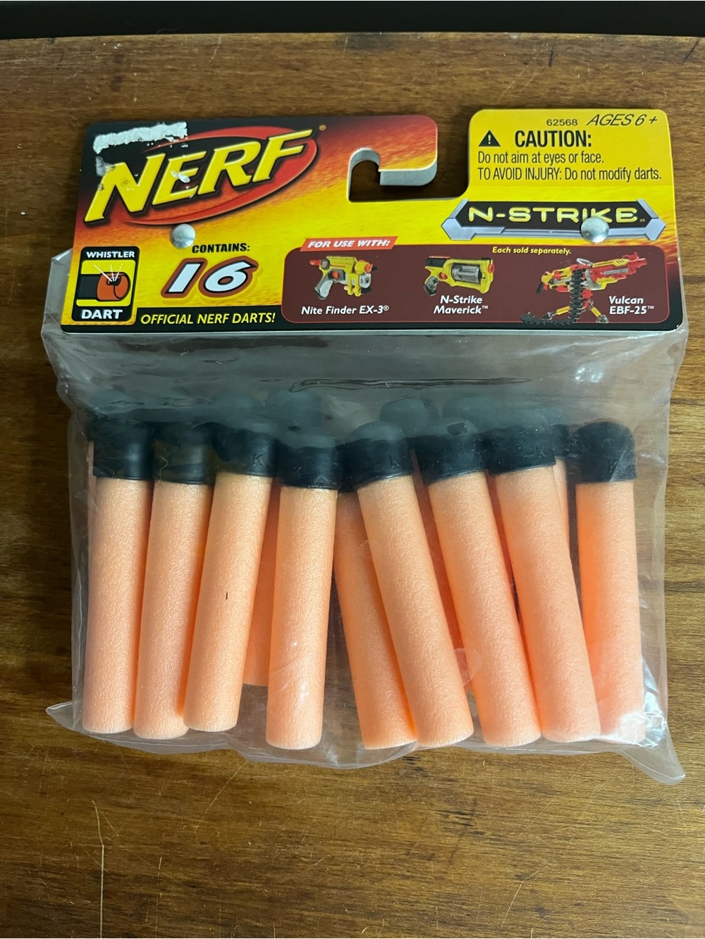 Nerf N-Strike Whistler Darts 16 Pack Orange Darts New Sealed pack